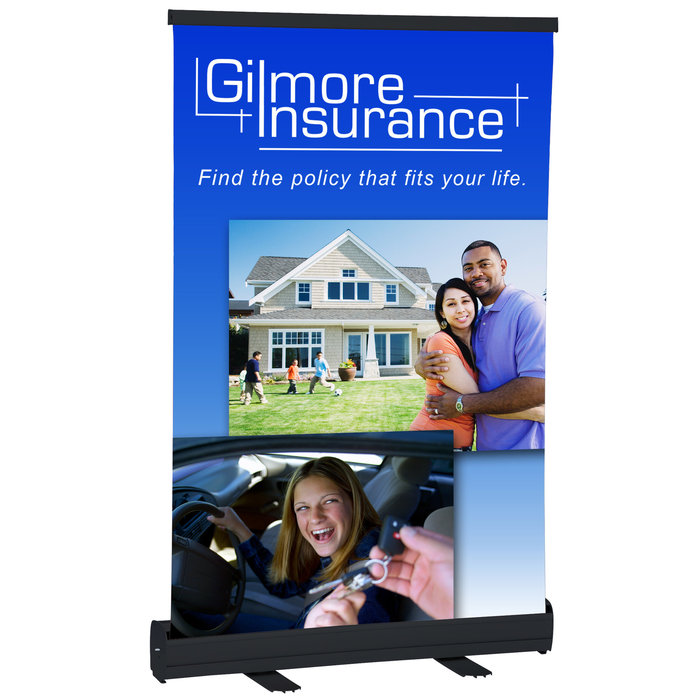 Custom Economy Tabletop Retractable Banner Display - 24 inches