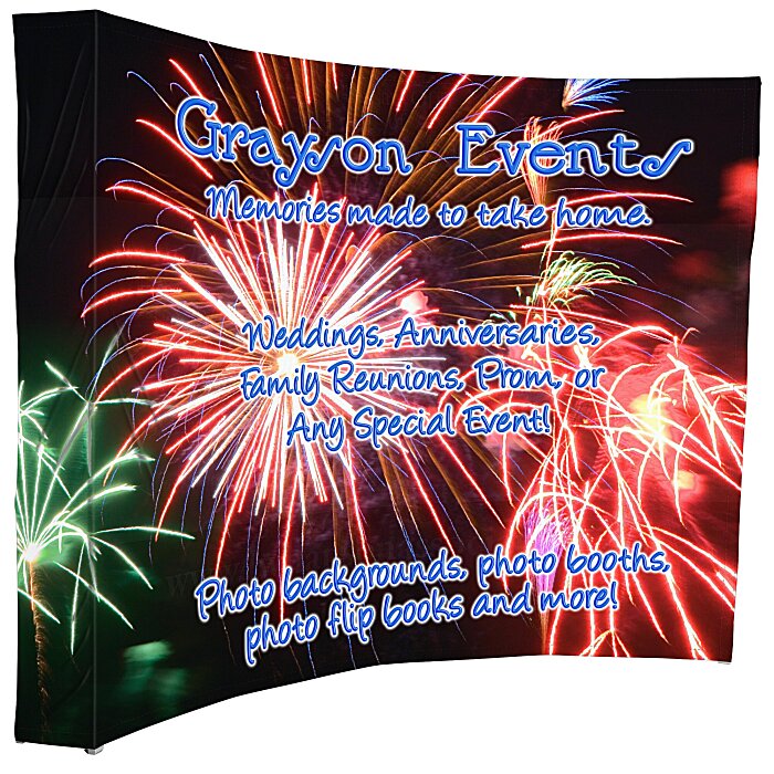 Custom Splash Curved Floor Display - 9 feet - Wrap Graphics