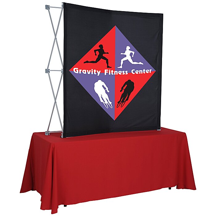 Custom Splash Curved Tabletop Display - 5 feet - Front Graphics