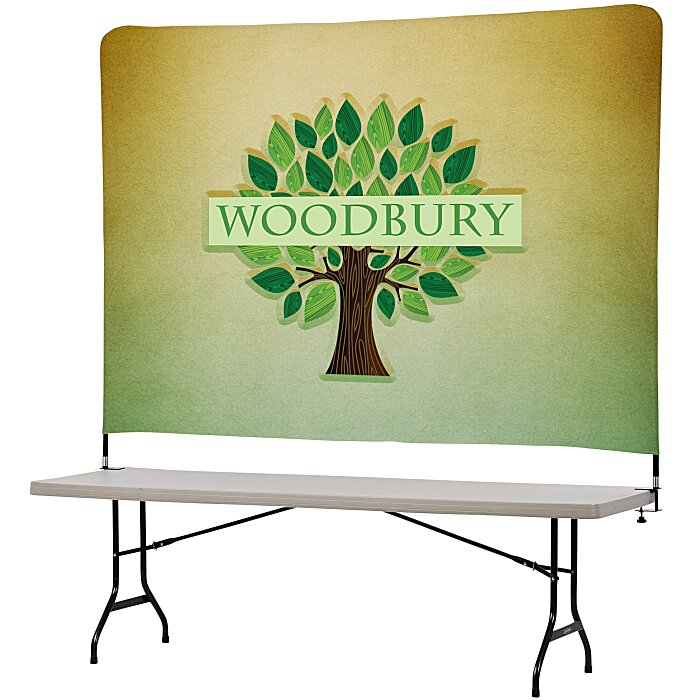 Custom Tabletop Banner System with Tall Back Wall - 8 feet
