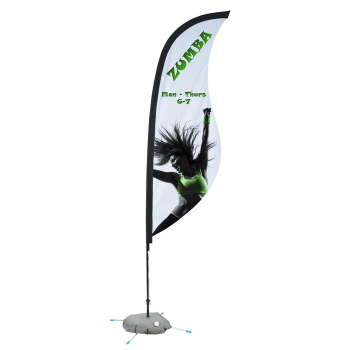 Custom Indoor Sabre Sail Sign - 9 feet - One Sided