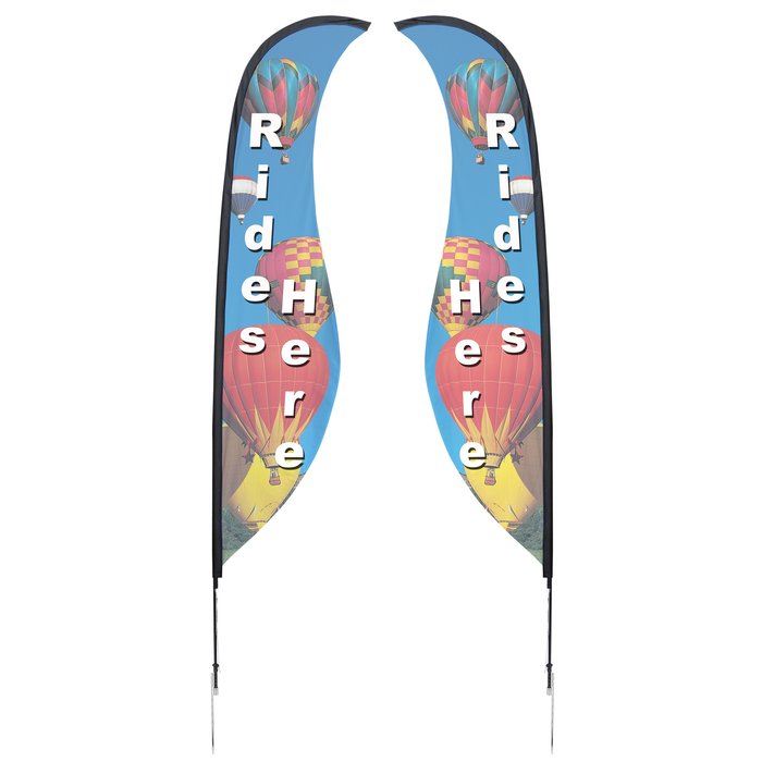 Custom Outdoor Sabre Sail Sign - 13 feet - Two Sided
