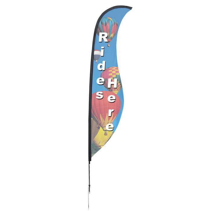 Custom Outdoor Sabre Sail Sign - 13 feet - One Sided