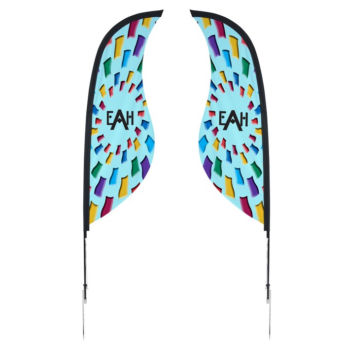 Custom Outdoor Sabre Sail Sign - 9 feet - Two Sided