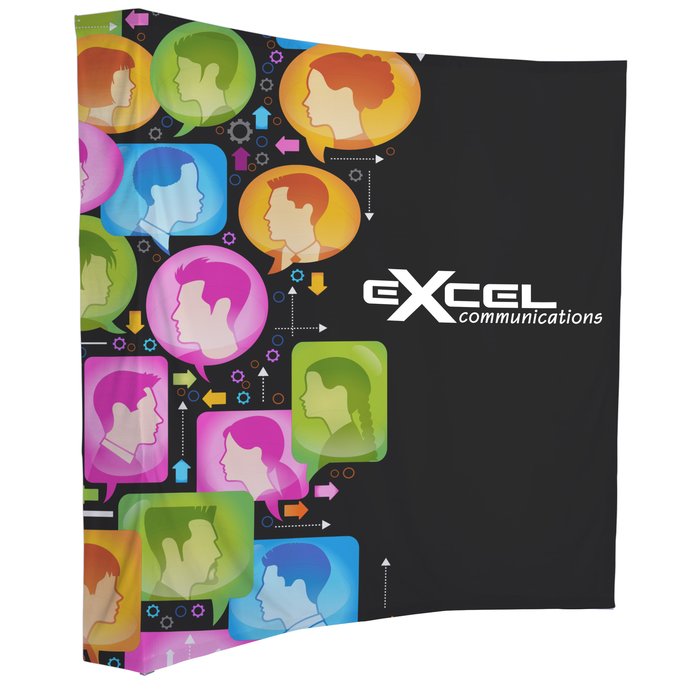 Custom Splash Curved Floor Display - 7 feet - Wrap Graphics - Replacement Graphic