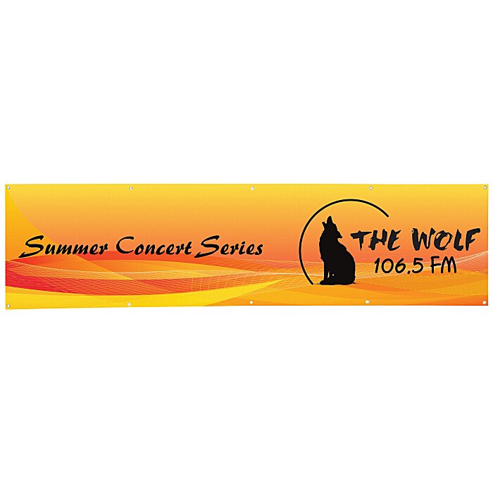 Custom Value Outdoor Banner - 2 feet x 8 feet - 24 hr