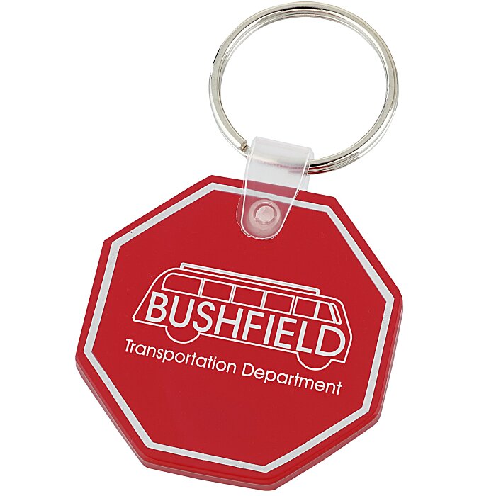 Custom Stop Sign Soft Keychain - Translucent