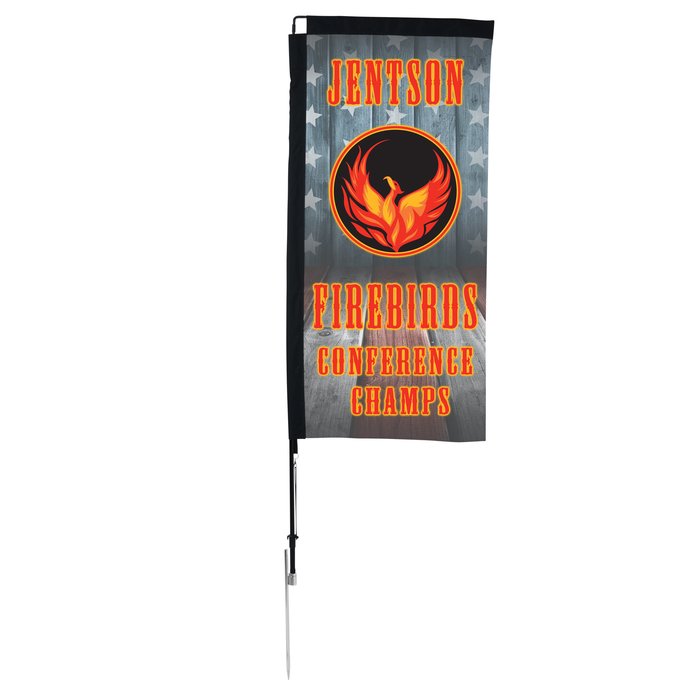 Custom Outdoor Rectangular Sail Sign - 7 feet - One Sided
