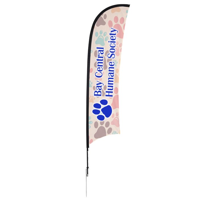 Custom Outdoor Razor Sail Sign - 13 feet - One Sided