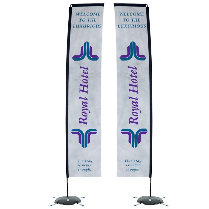 Custom Indoor Rectangular Sail Sign - 14 1/2 feet - Two Sided
