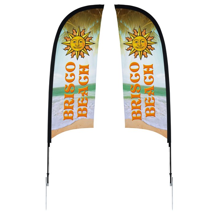 Custom Outdoor Razor Sail Sign - 9 feet - Two Sided
