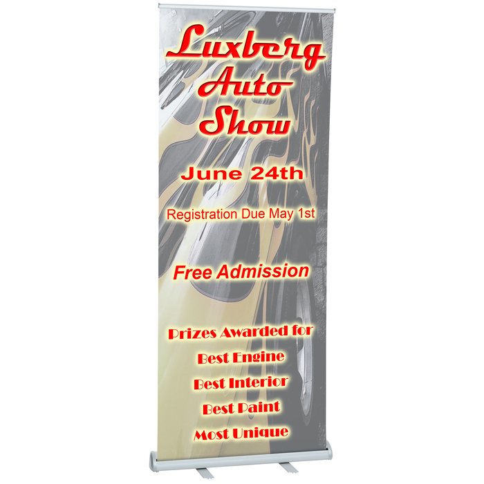 Custom Value Polypropylene Retractable Banner Display - 31 1/2 inches