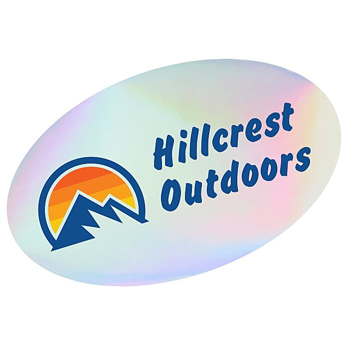 Custom Holographic Sticker - Oval - 2
