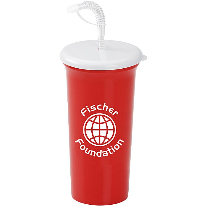 Custom Sport Sipper with Straw Lid - 32 oz
