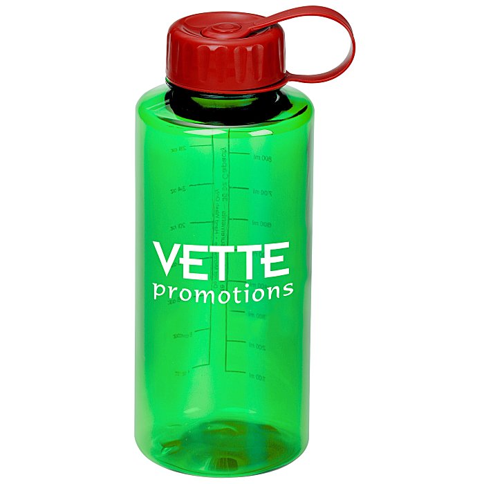 Custom Mountain Bottle with Tethered Lid - 36 oz