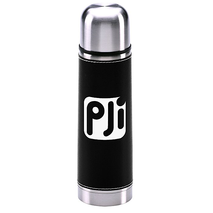 Custom Leatherette Vacuum Bottle - 16 oz. - Screen