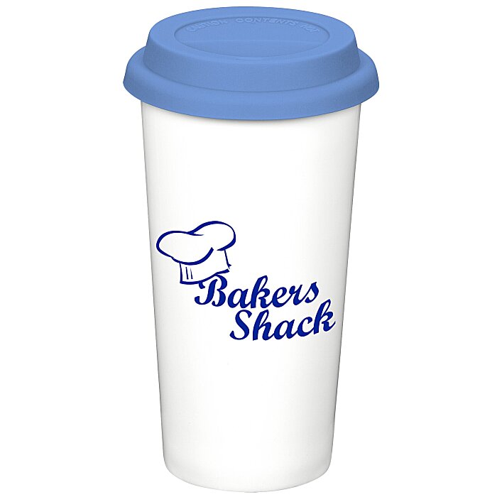 Custom Grand Ceramic Mug - White - 16 oz.