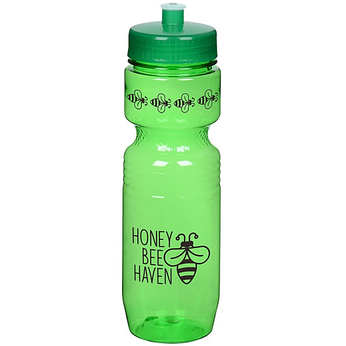 Custom Jogger Sport Bottle - 25 ounces - Translucent - Push Pull Lid