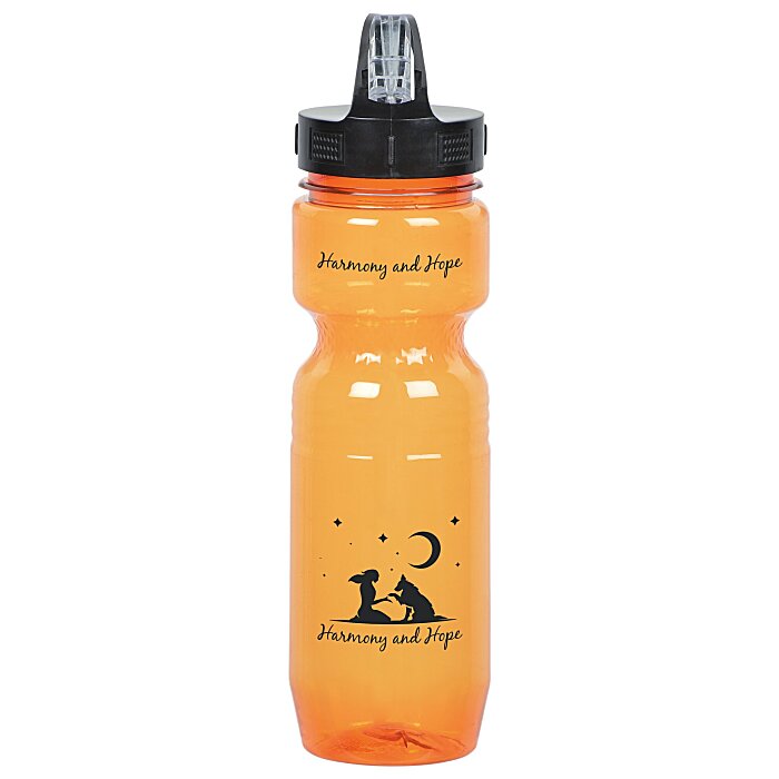 Custom Jogger Sport Bottle - 25 ounces - Translucent - Sport Sip Lid