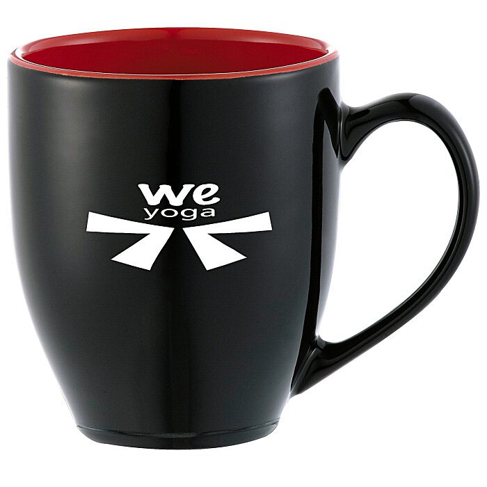 Custom Zapata Bistro Ceramic Mug - 14 oz - Black