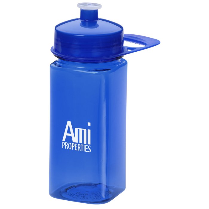 Custom PolySure Squared-Up Water Bottle with Handle - 16 oz.