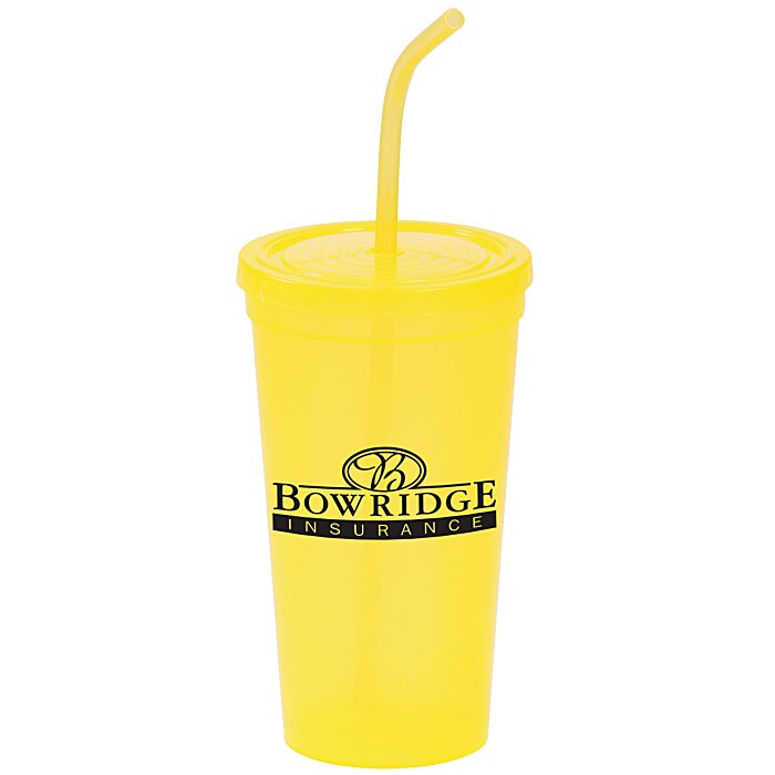 Custom Brilliantly Bent Straw Tumbler - 22 ounces