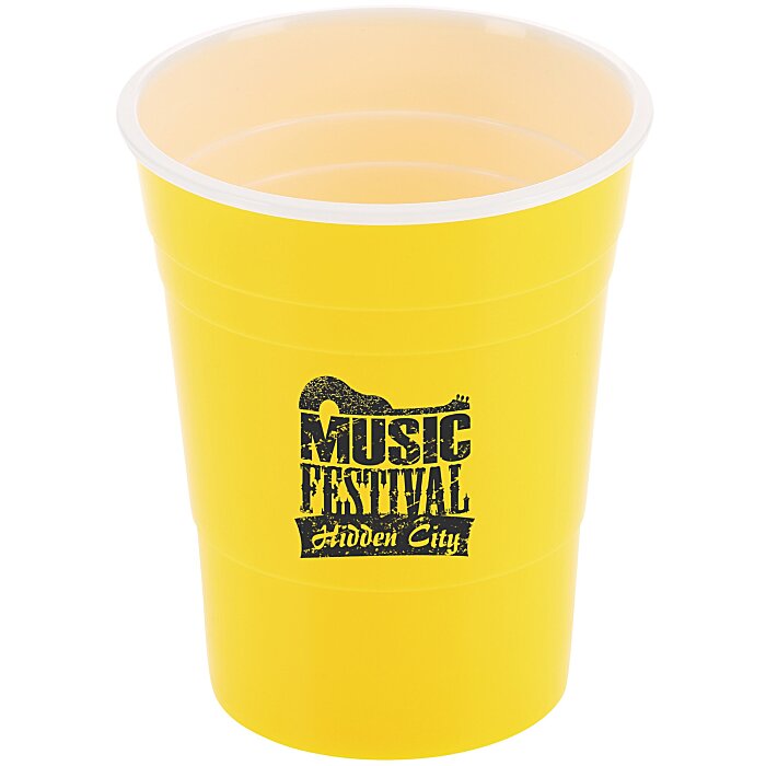 Custom Reusable Plastic Party Cup - 16 ounces
