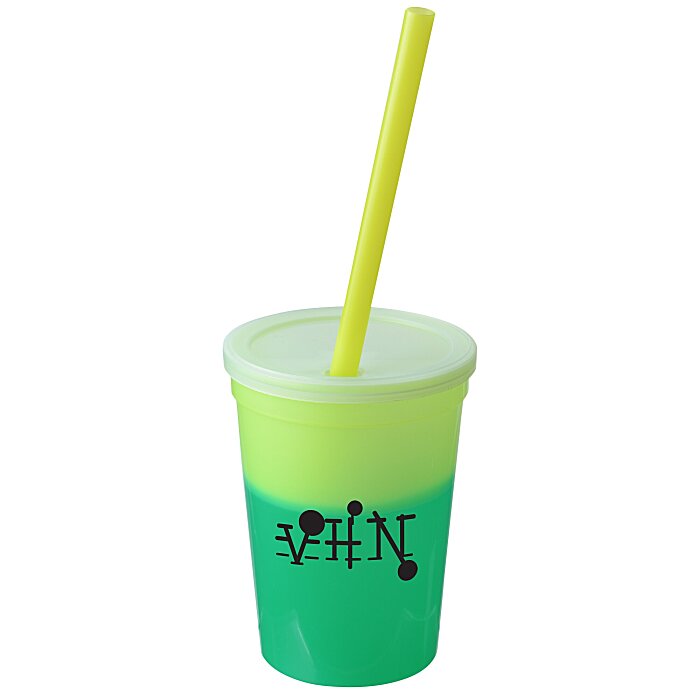 Custom Mood Stadium Cup with Straw - 12 oz