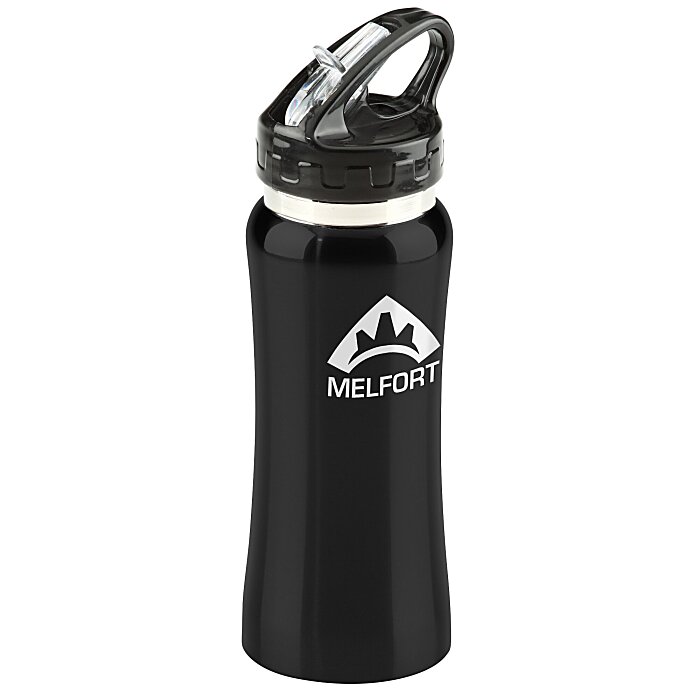 Custom Clear Spout Stainless Steel Bottle - 16 oz - 24 hr