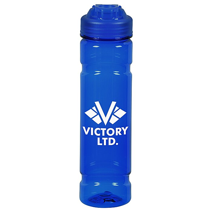 Custom PolySure Jetstream Water Bottle with Flip Lid - 24 oz