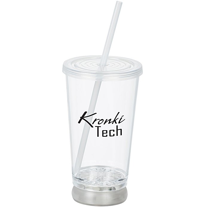 Custom To-Go Light-Up Tumbler with Straw - 16 oz - Multicolour