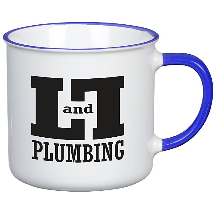 Custom Colour Accent Ceramic Mug - 12 oz. - 24 hr