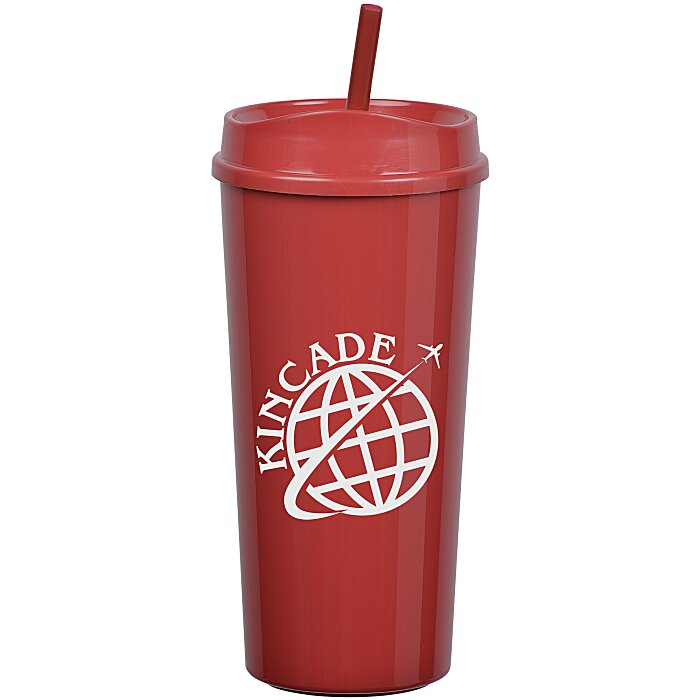 Custom Roadmaster Tumbler with Straw - 18 oz - Black Interior