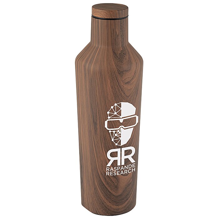 Custom Corkcicle Vacuum Canteen - 16 oz - Wood
