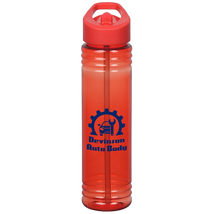 Custom Adventure Bottle with Flip Straw Lid - 32 oz