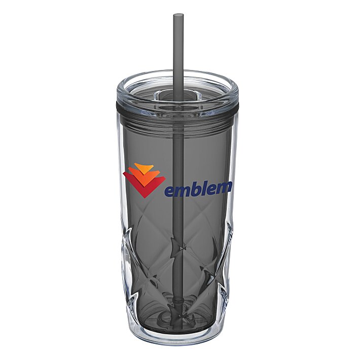 Custom Refresh Simplex Tumbler with Straw - 16 oz - Full Colour
