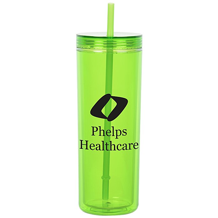 Custom Chroma Acrylic Tumbler with Straw - 16 oz