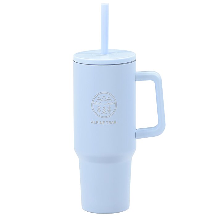 Custom Chill Out Vacuum Mug with Straw - 40 oz - Laser Engraved