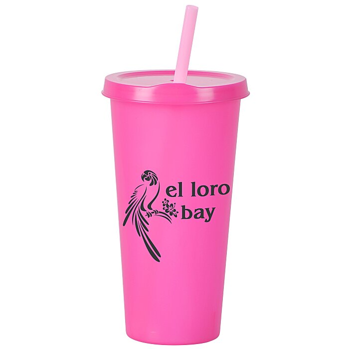 Custom Rave Tumbler with Lid and Straw - 26 oz