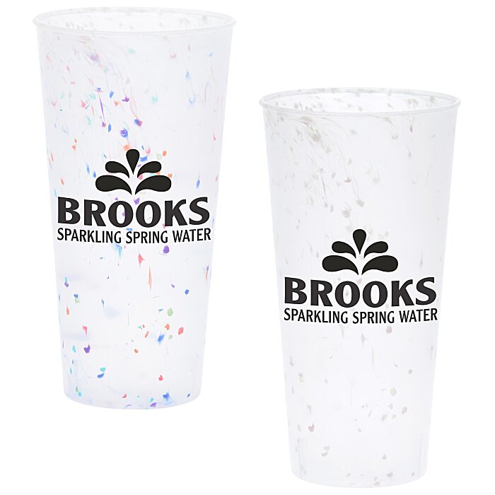 Custom Rave Rainbow Confetti Mood Tumbler - 26 oz