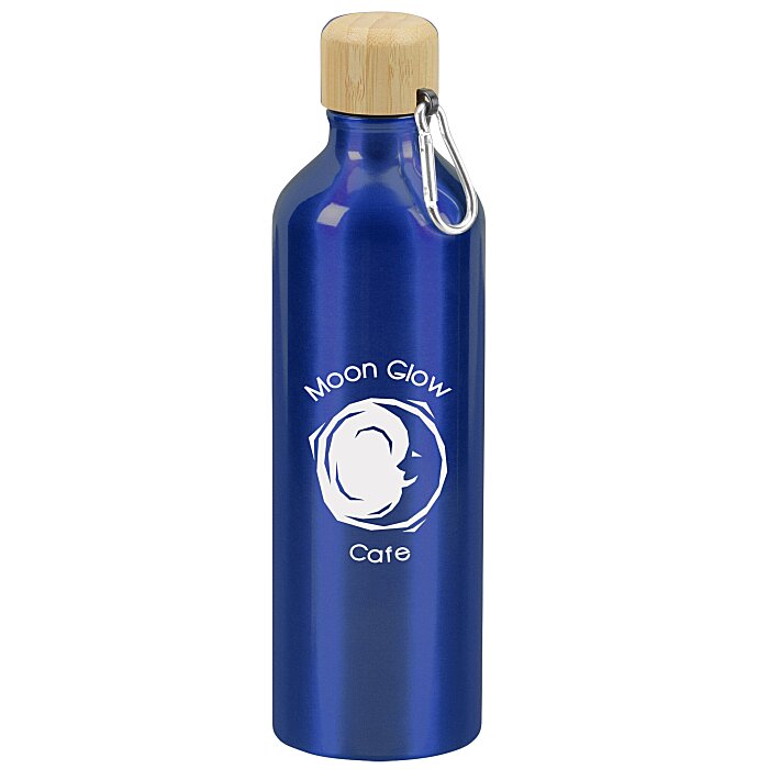 Custom Tundra Aluminum Bottle with Bamboo Lid - 25 ounces