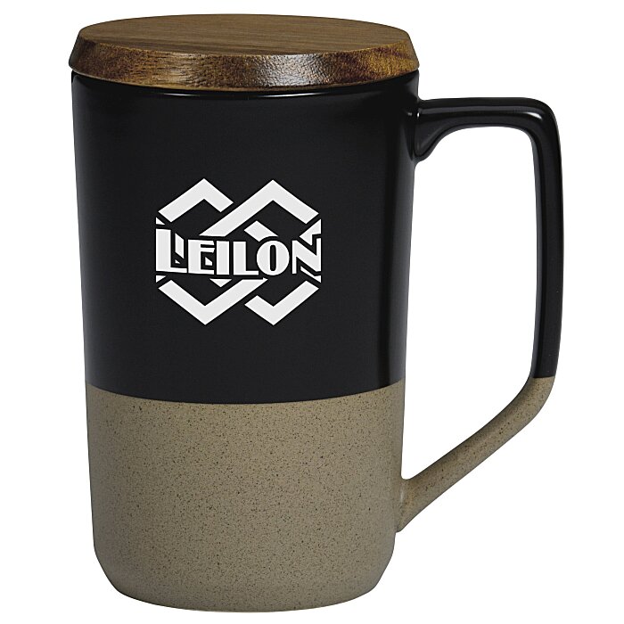 Custom Valencia Ceramic Mug with Lid - 16 oz