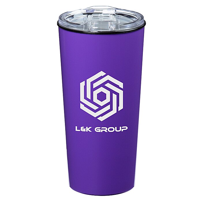 Custom Roadmaster Travel Tumbler - 18 oz - Black Interior - Clear Lid