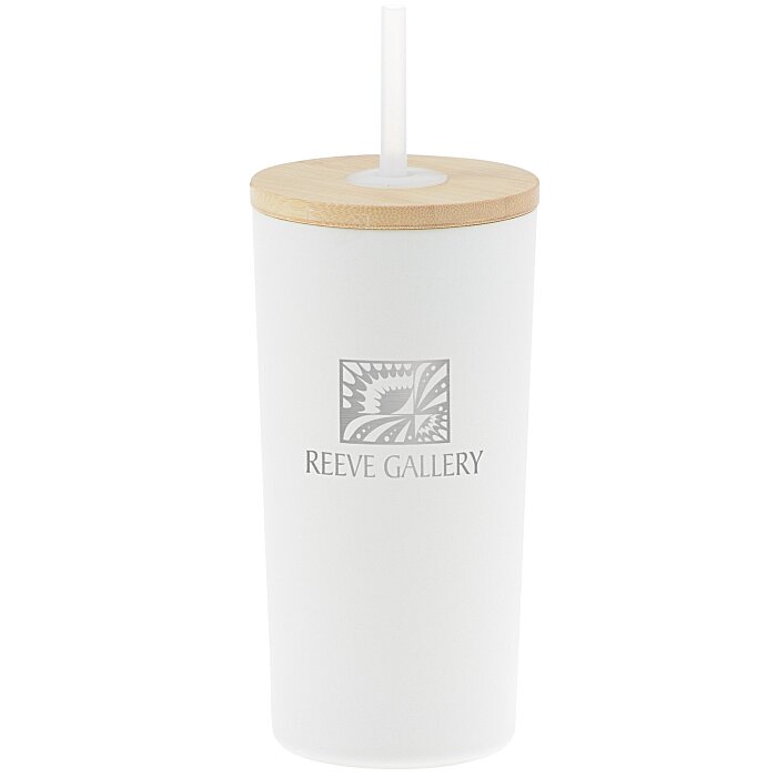 Custom Wren Vacuum Tumbler with Straw - 17 oz - Laser Engraved