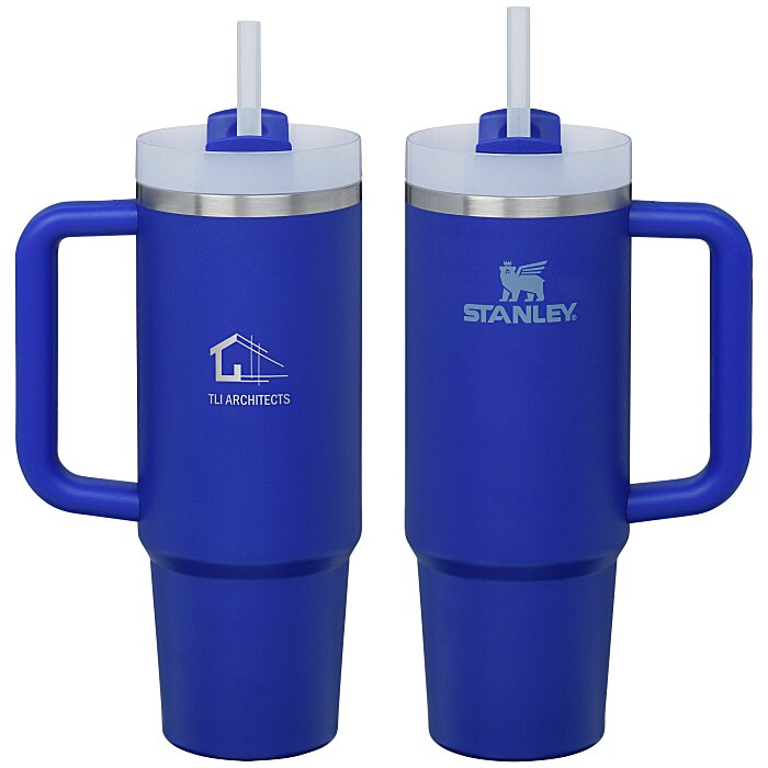 Custom Stanley Quencher H2.0 FlowState Vacuum Mug with Straw - 30 oz - Laser Engraved