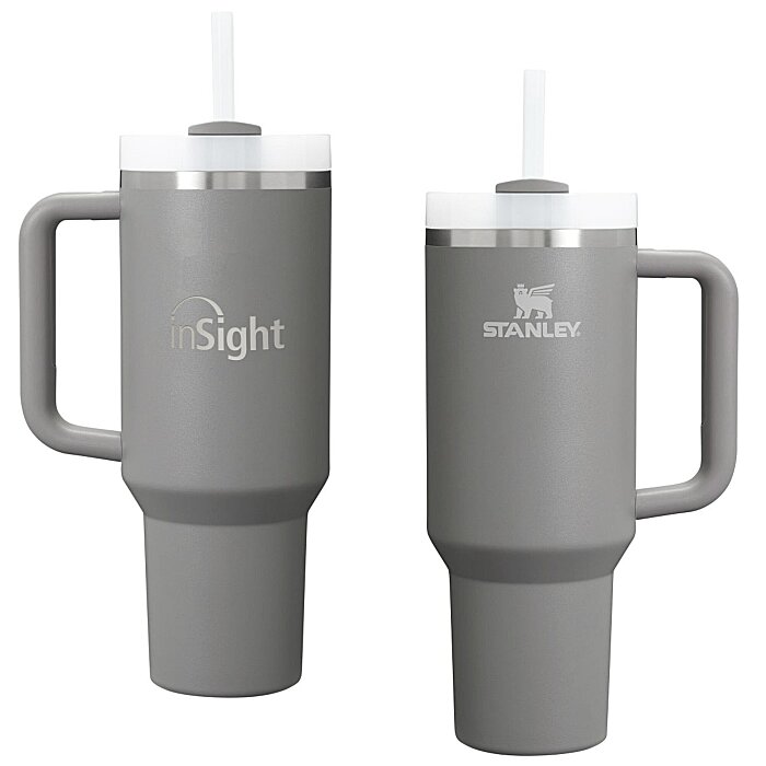 Custom Stanley Quencher H2.0 FlowState Vacuum Mug with Straw - 40 oz - Laser Engraved