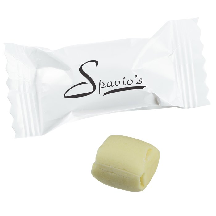 Custom Buttermint Candies - White Wrapper