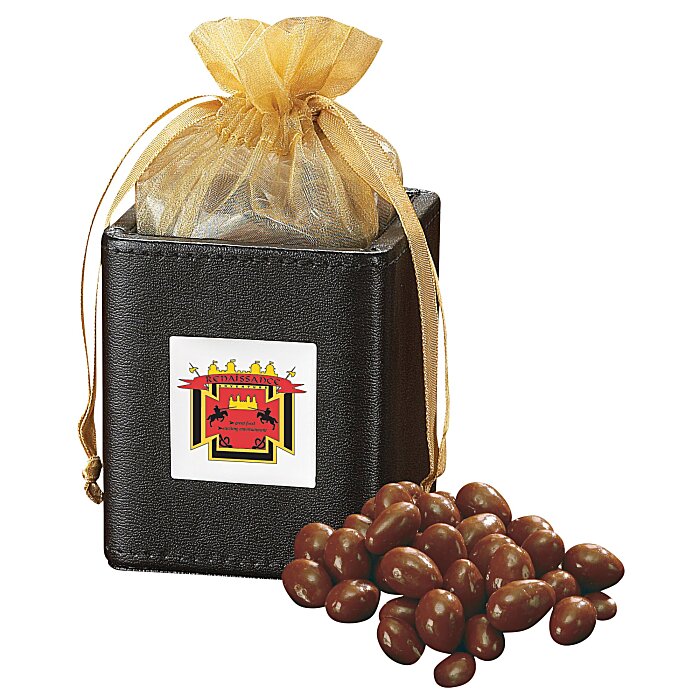 Custom Leatherette Desk Caddy - Chocolate Almonds
