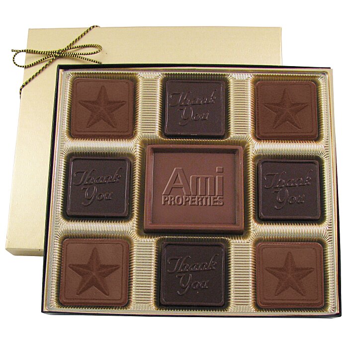 Custom Centrepiece Chocolates - 6 ounces - Thank You & Star