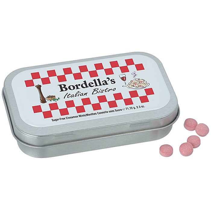 Custom Hinged Mint Tin with Full Colour Dome - Large